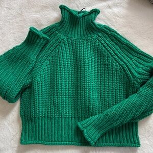 H&M Emerald Green Cowl Neck Sweater